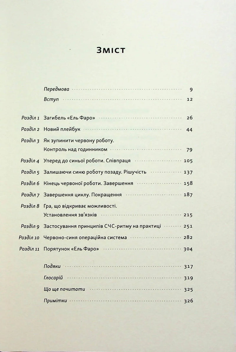 Сторінка змісту сучасної української книги з переліком розділів — книги українською в Польщі | BookCafe