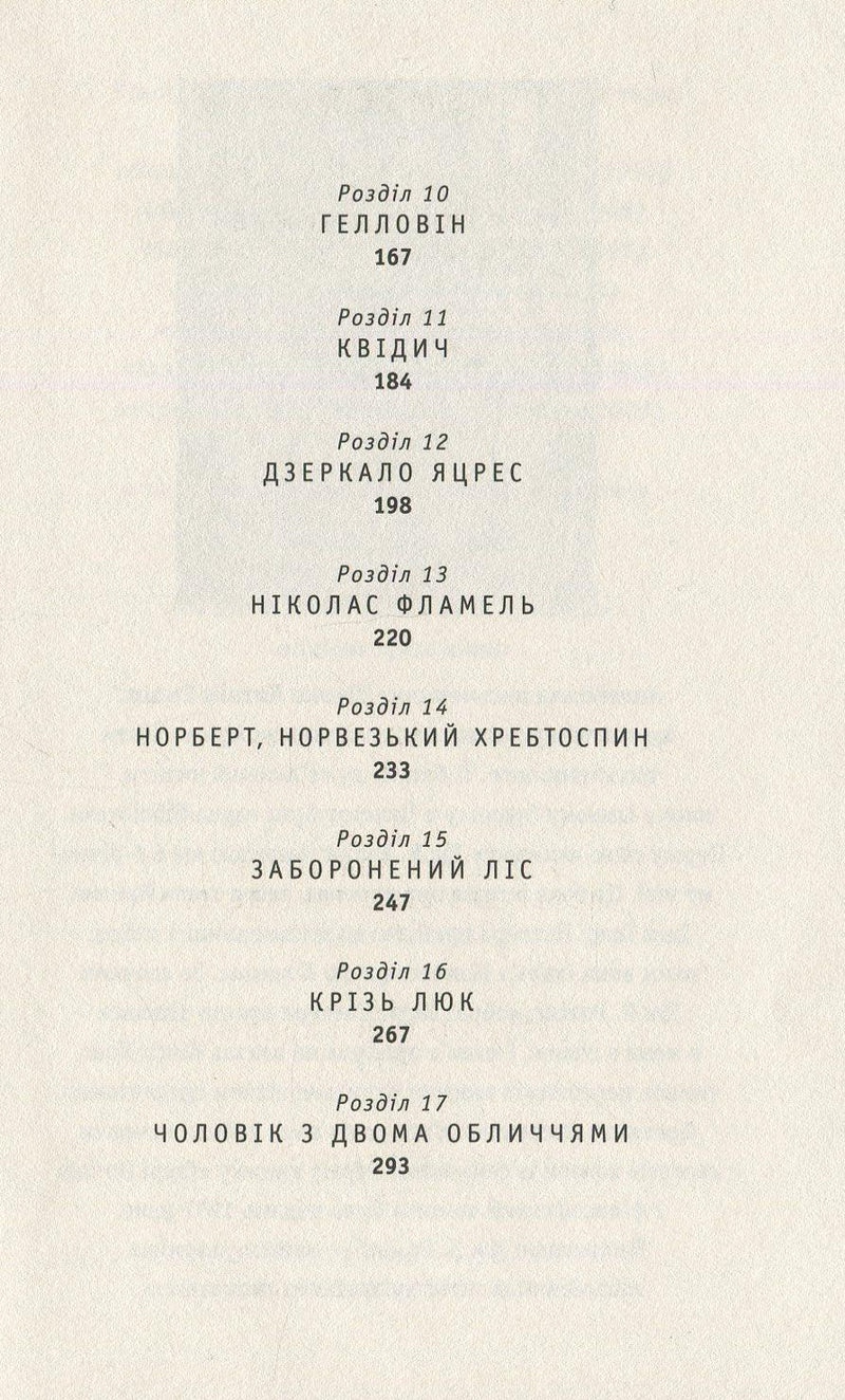 Внутрішня сторінка з переліком розділів української книги — книги українською в Польщі | BookCafe