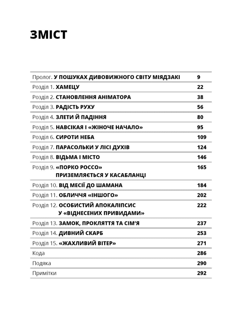 Зміст із переліком розділів української книги, текст чіткий на білому тлі — книги українською в Польщі | BookCafe