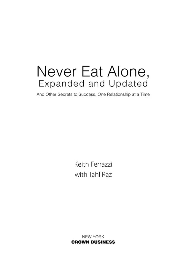 Титульна сторінка книги Never Eat Alone англійською мовою — книги про бізнес | BookCafe