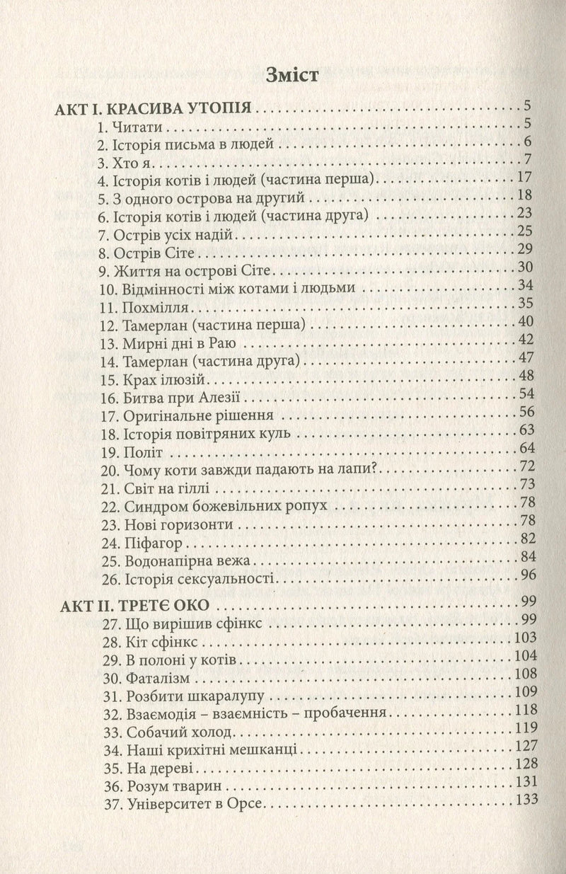 Зображення сторінки змісту сучасної української книги з деталями розділів — книги українською в Польщі | BookCafe