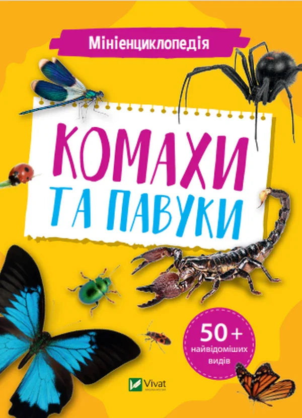 Яскрава обкладинка дитячої книжки про комах та павуків видавництва Vivat — дитячі книжки українською | BookCafe