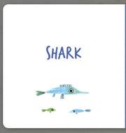 Ілюстрація акули та рибок з написом SHARK — дитячі книжки українською | BookCafe