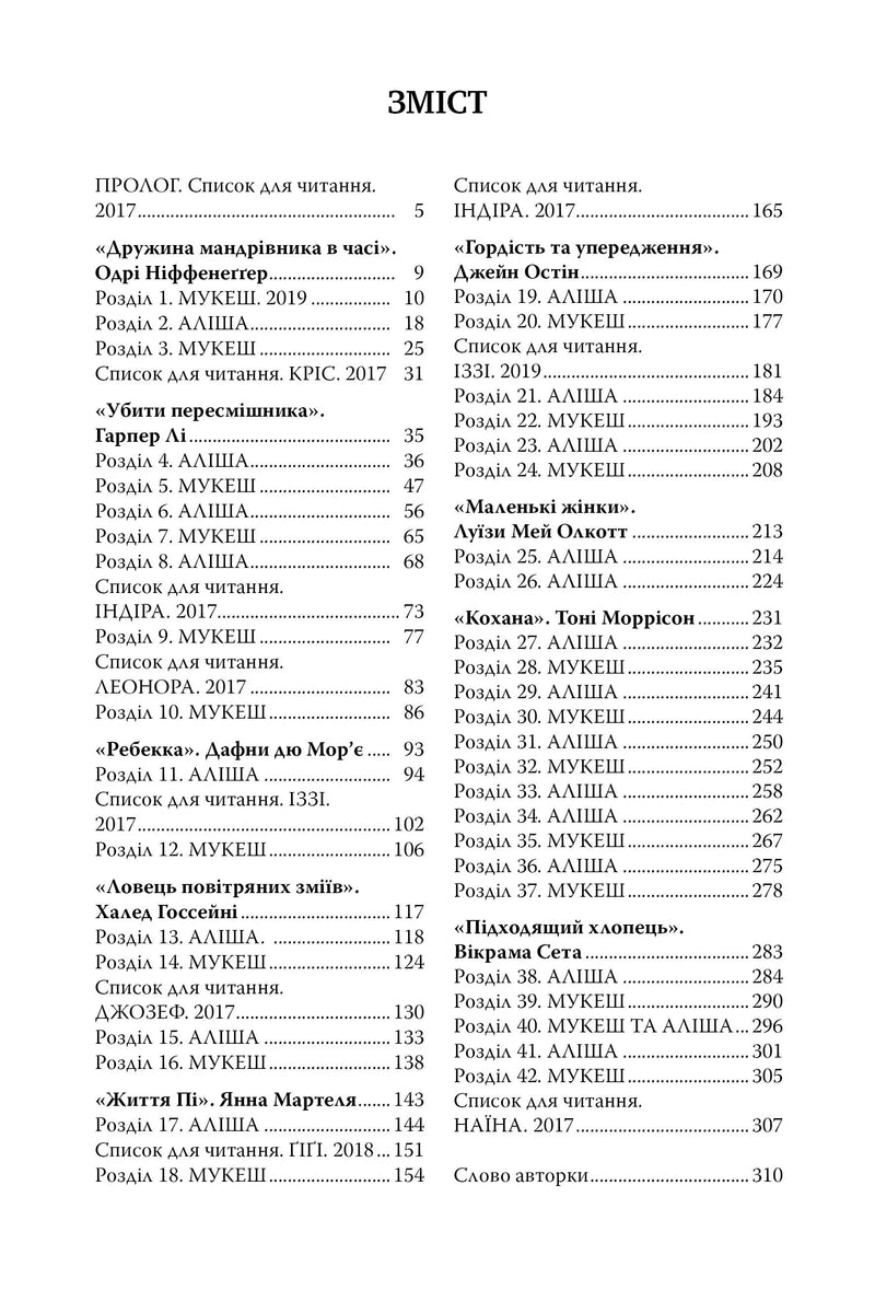 Зміст української книги з назвами розділів та сторінок — українська книгарня онлайн | BookCafe