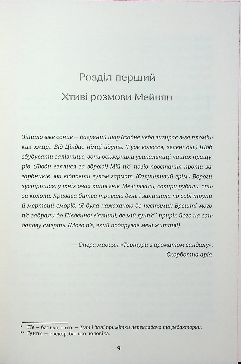 Відкритий розворот української книги з початком розділу та художнім текстом — книги українською в Польщі | BookCafe