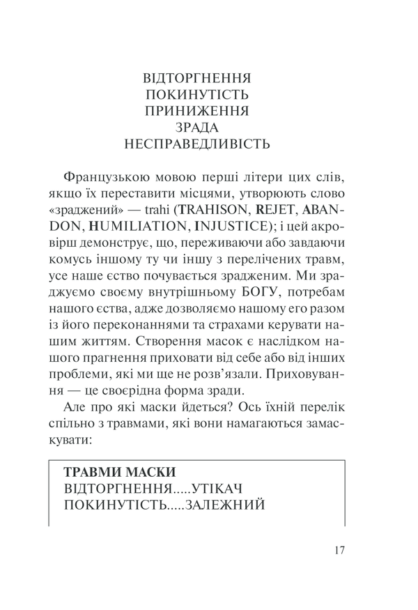 П'ять травм і масок, які заважають бути собою