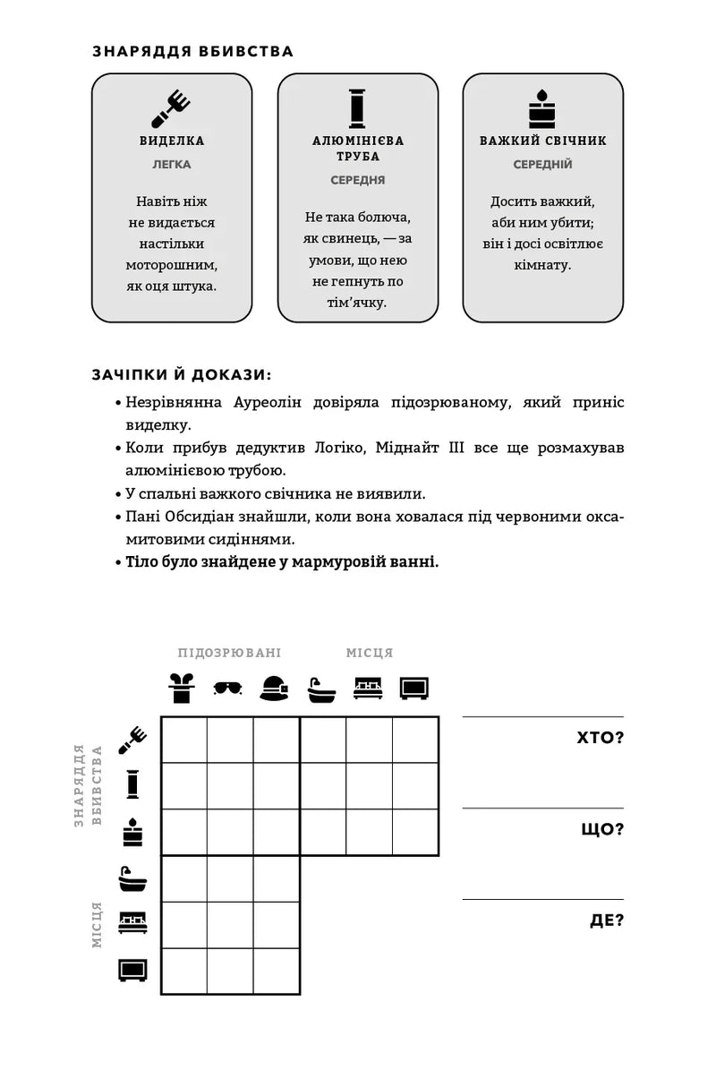 Murdle. Частина 1. 100 загадкових убивств, від елементарних до надскладних, які можна розкрити, спираючись на ерудицію, логіку й силу дедукції