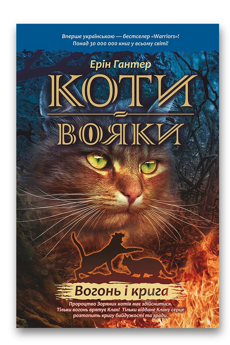 Обкладинка книги «Вогонь і крига» — Ерін Гантер