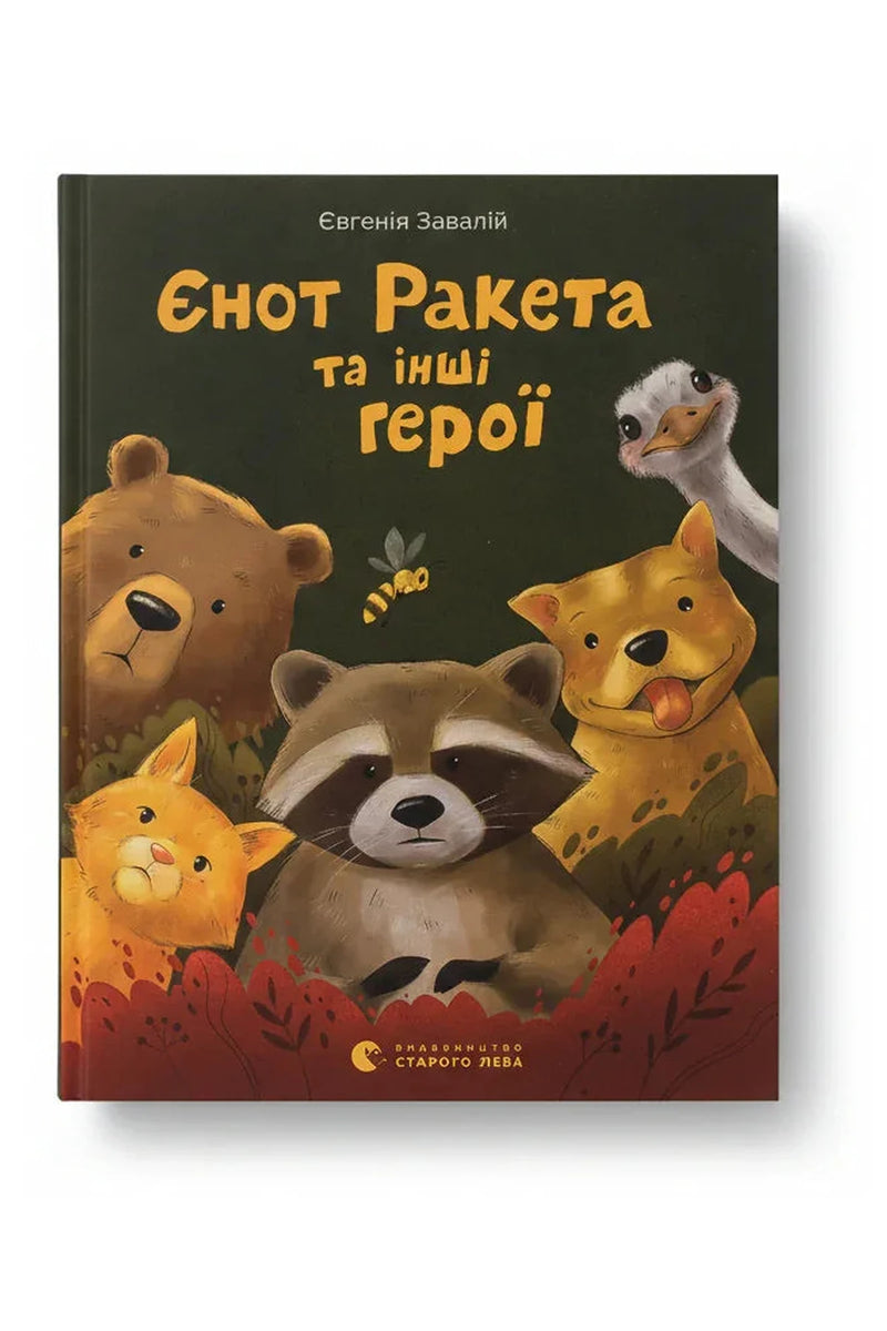 Обкладинка книги «Єнот Ракета та інші герої» — Євгенія Завалій